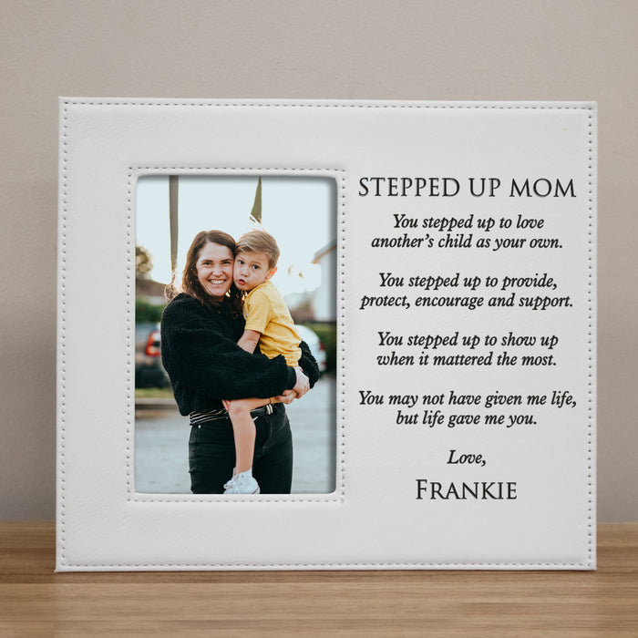 Personalized Stepped Up Mom Picture Frame