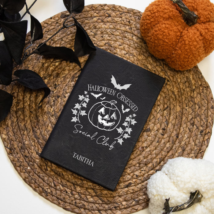 Personalized "Halloween Obsessed Social Club" Journal