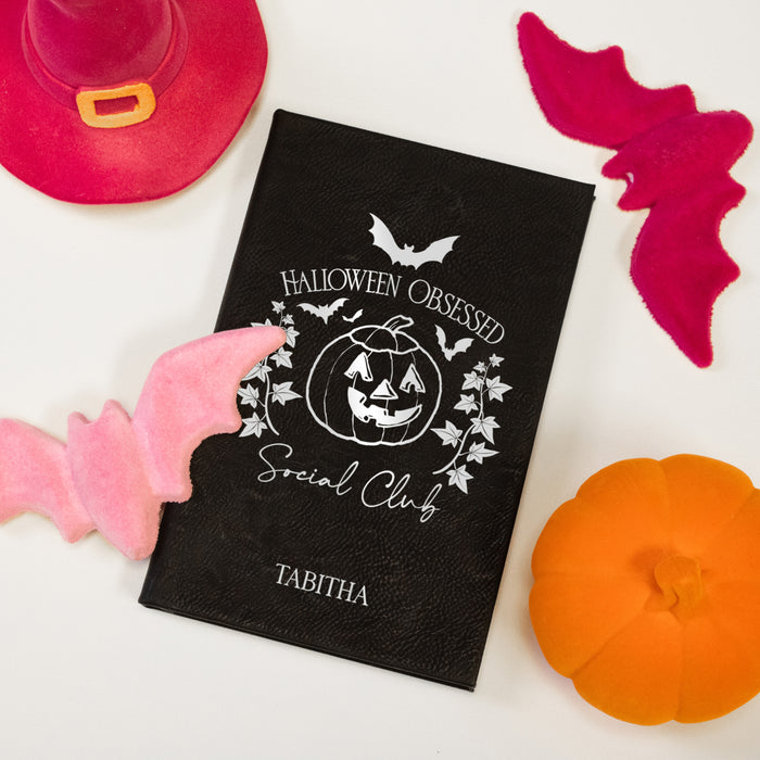 Personalized "Halloween Obsessed Social Club" Journal