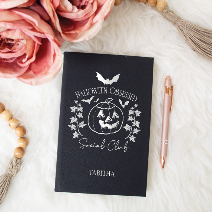 Personalized "Halloween Obsessed Social Club" Journal