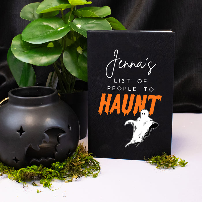 Personalized "List of People to Haunt" Halloween Journal