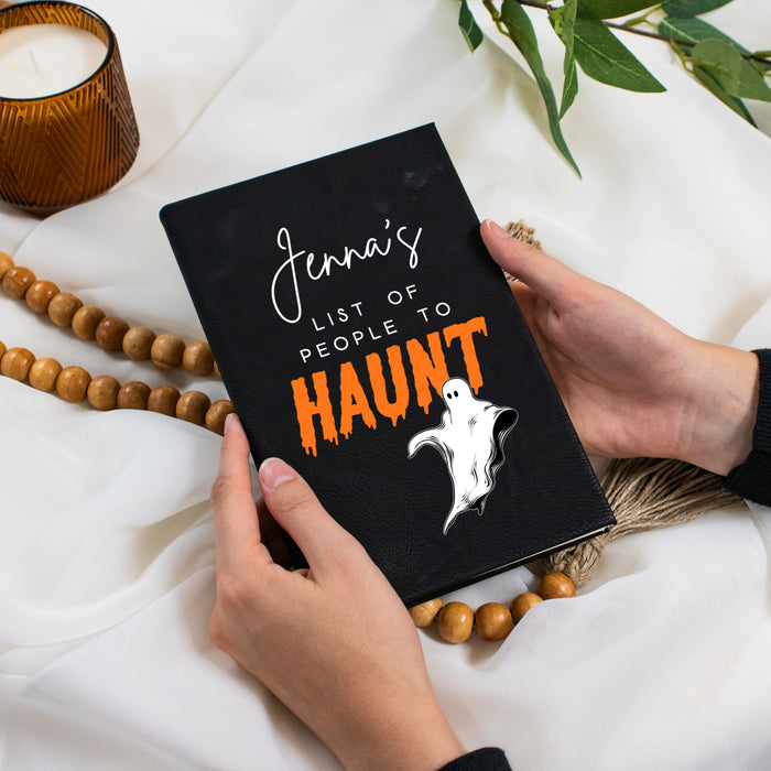 Personalized "List of People to Haunt" Halloween Journal