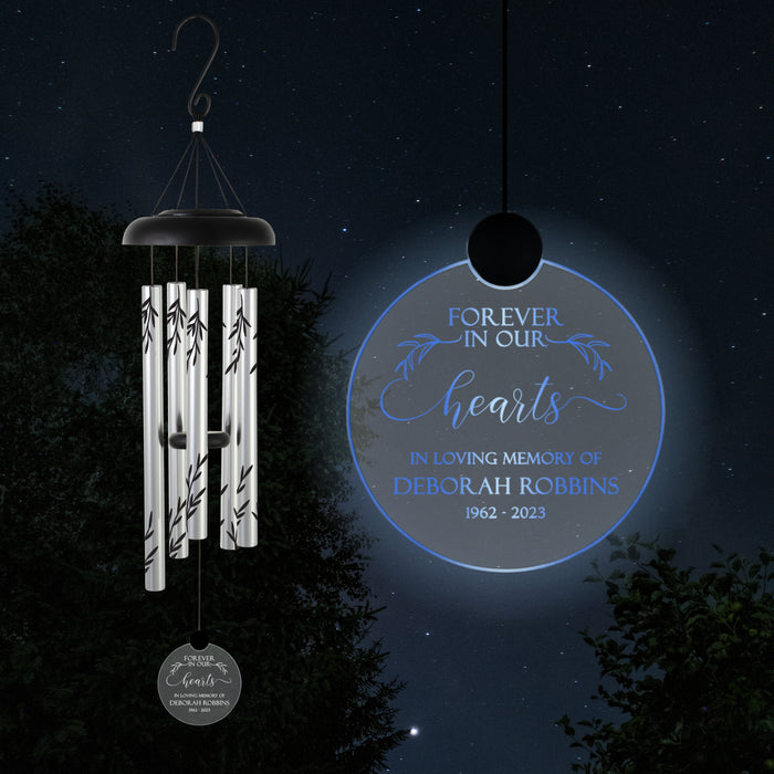Personalized "Forever in Our Hearts" Solar Wind Chime