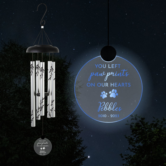 Personalized Pet Memorial Solar Wind Chime