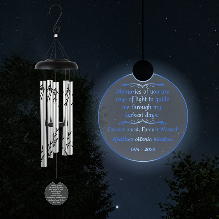 Personalized "Memories of You" Solar Wind Chime