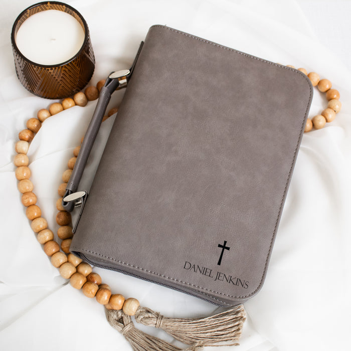 Personalized Cross Bible Cover