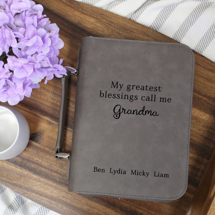 Personalized Grandma's Blessing Bible Cover