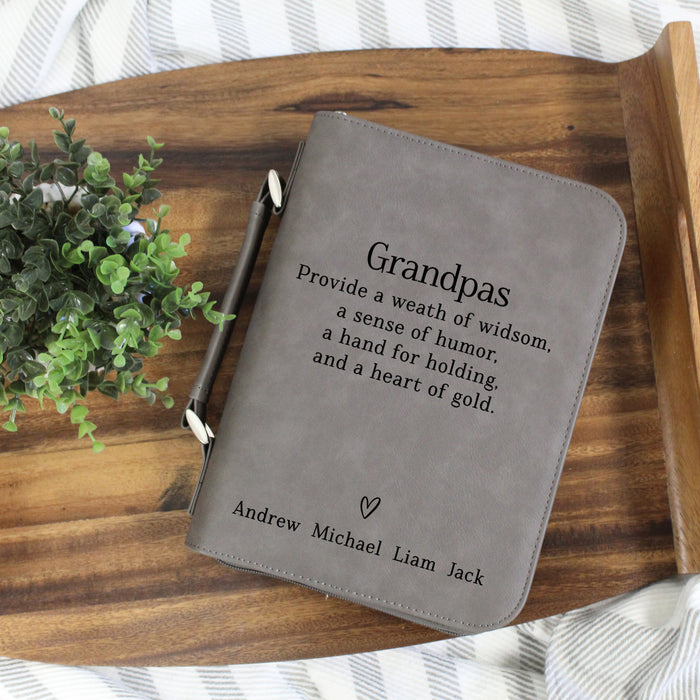 Personalized Grandpa's Heart of Gold Bible Cover
