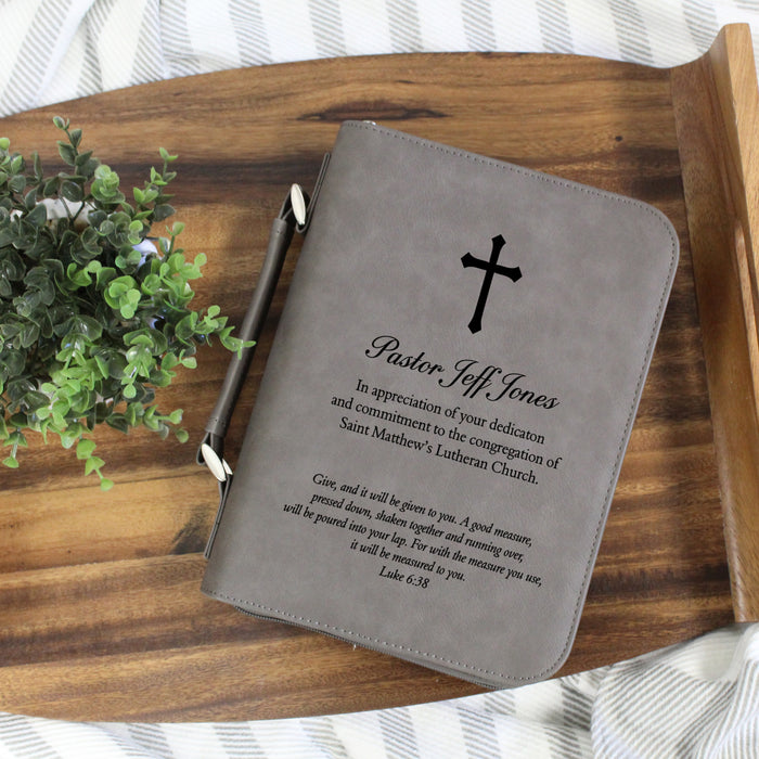 Personalized Pastor Appreication Bible Cover