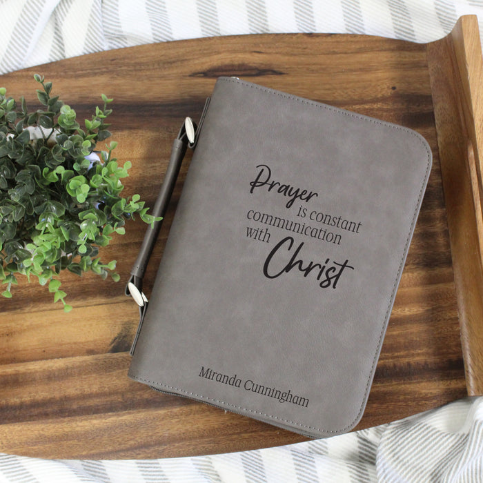Personalized "Prayer is Constant..." Bible Cover
