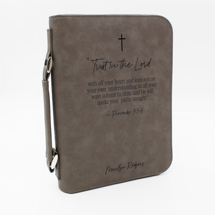 Personalized Proverbs 3:5-6 Bible Cover