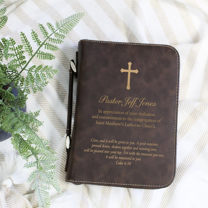 Personalized Pastor Appreciation Bible Cover