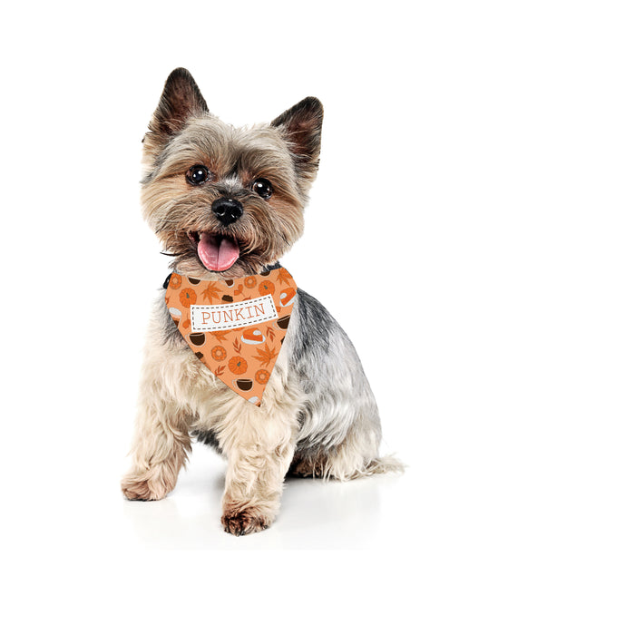 Personalized Cafe Inspired Fall Treats Dog Bandana