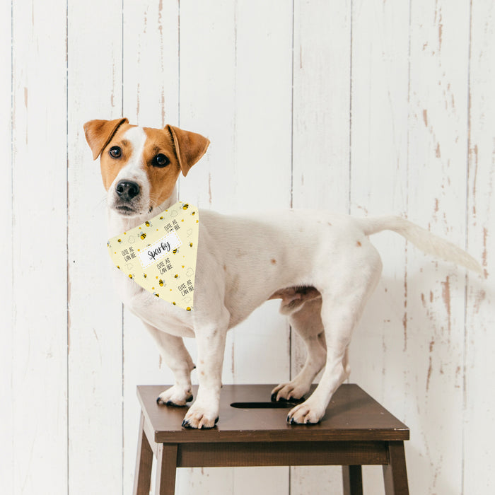 Personalized "Cute As Can Bee" Dog Bandana