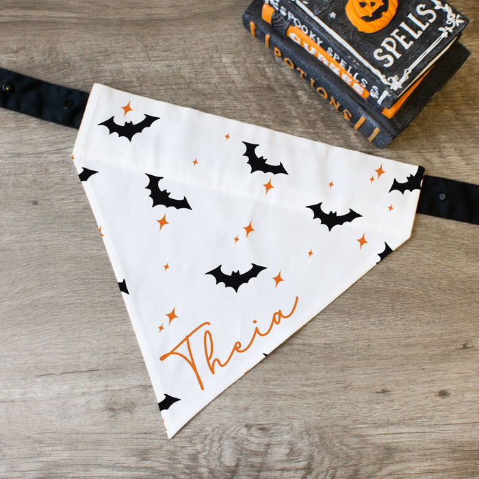 Personalized Halloween Bat Dog Bandana