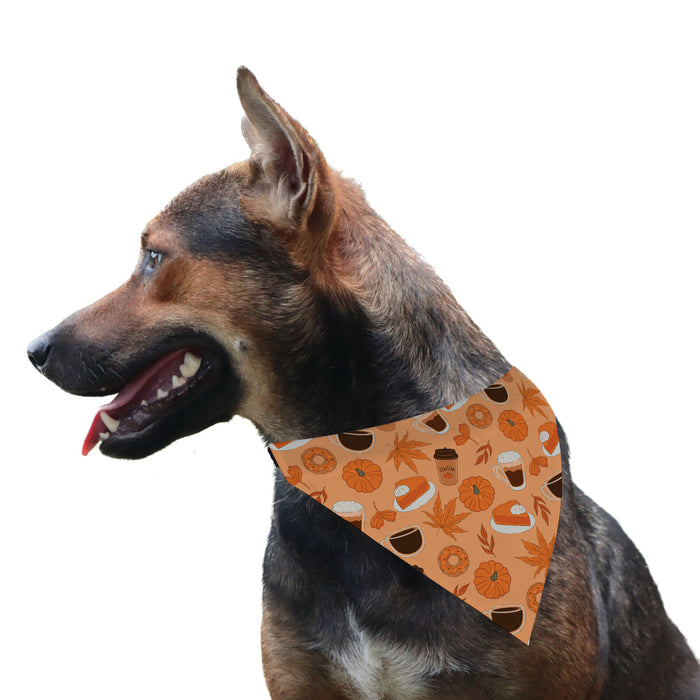 Personalized Cafe Inspired Fall Treats Dog Bandana