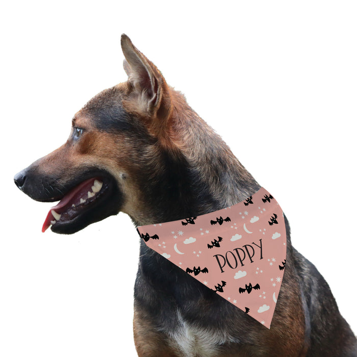 Personalized Bats and Bones Halloween Dog Bandana