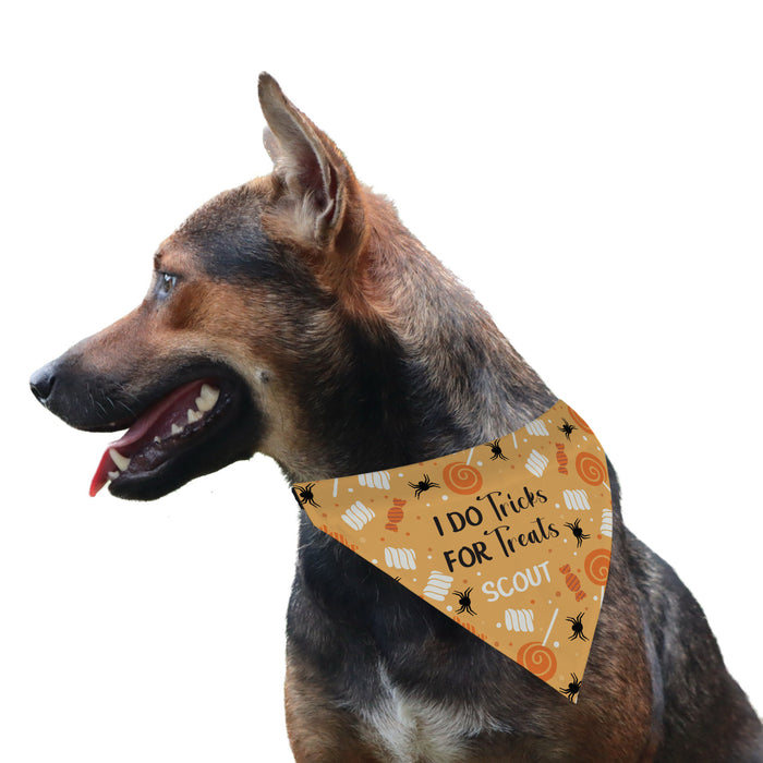 Personalized "Tricks for Treats" Halloween Dog Bandana