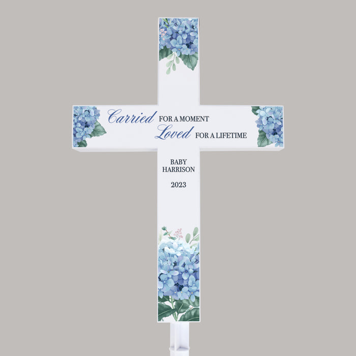 Miscarriage Baby Memorial Cross Garden Stake