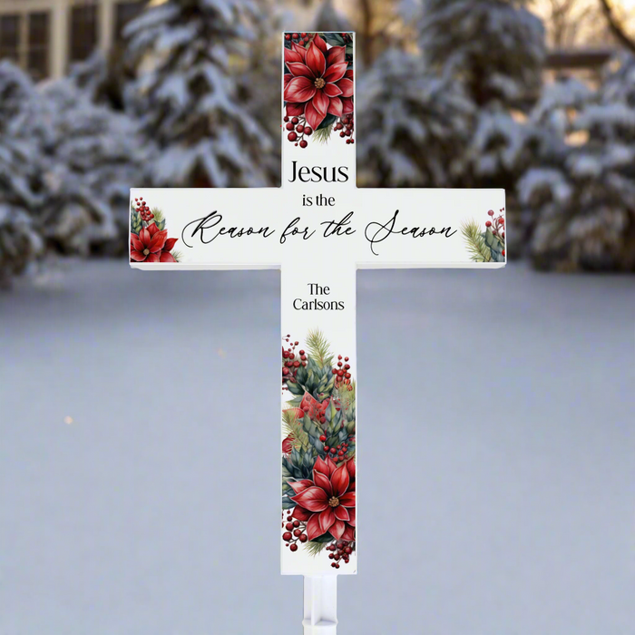 Personalized Reason for the Season Solar Cross