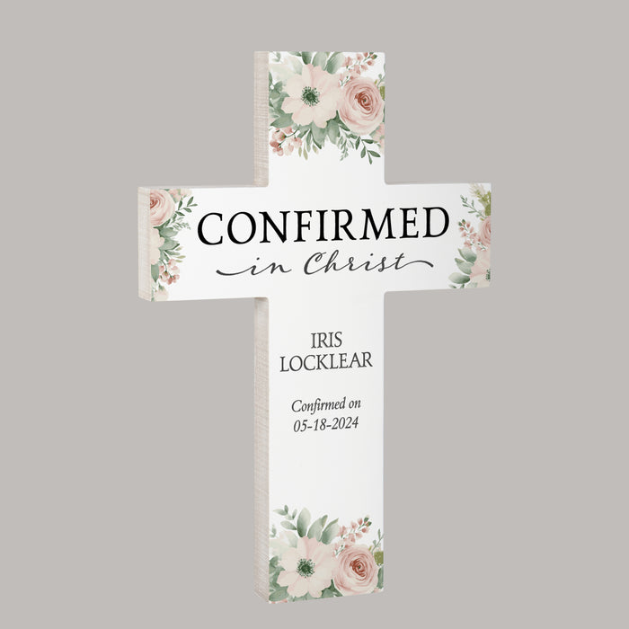 Personalized confirmation gift cross wall sign