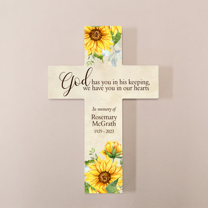 Personalized God Has You Cross Wall Sign