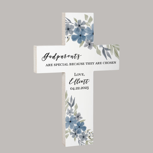 Personalized Godparents Cross Decor Gift