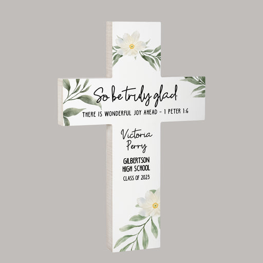 Personalized graduation cross with Peter 1:6