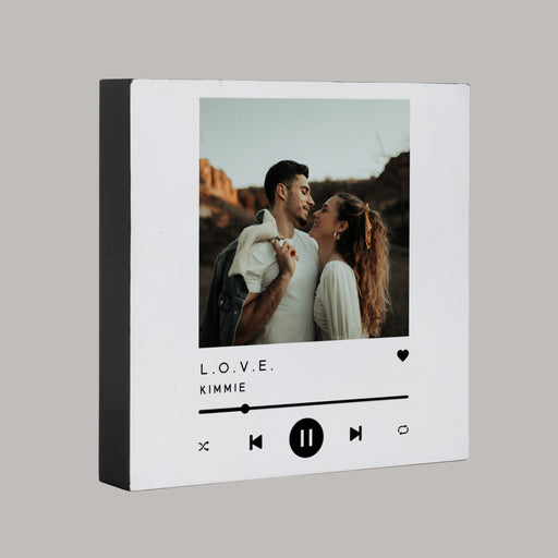 Personalized song player sign with photo