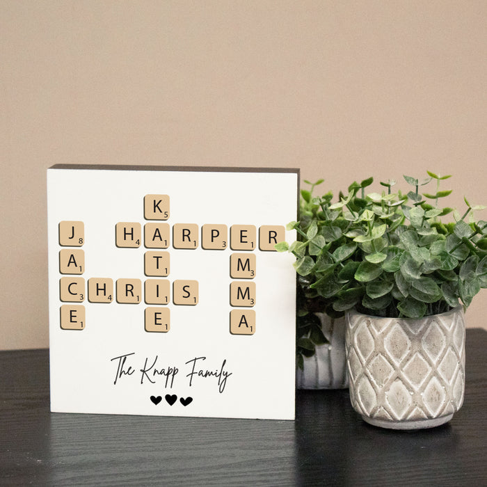 Personalized Scrabble Names Family Home Decor Plaque