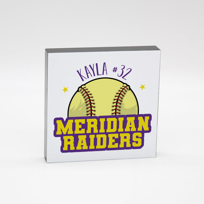 Personalized Softball Player Plaque