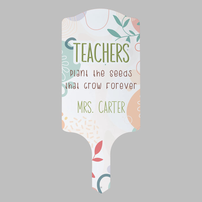 Personalized teacher appreciation garden stake