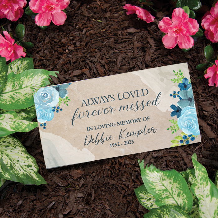 Personalized "Always Loved, Forever Missed" Memorial Garden Paver