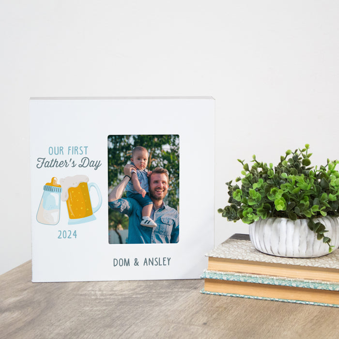 Personalized Bottles "First Father's Day" Dad Picture Frame