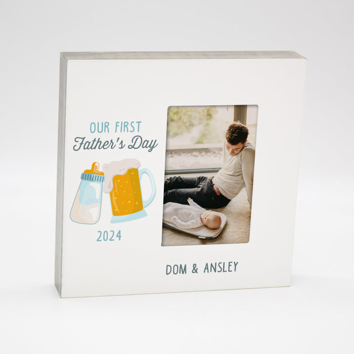 Personalized Bottles "First Father's Day" Dad Picture Frame