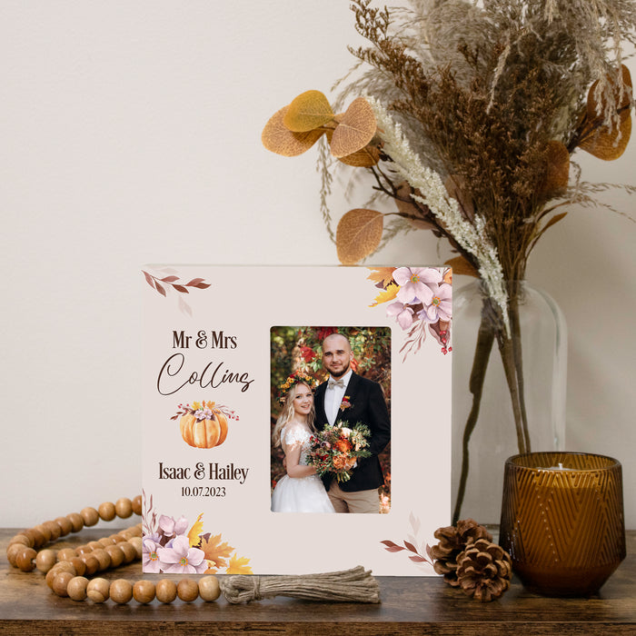 Personalized Fall Wedding Picture Frame