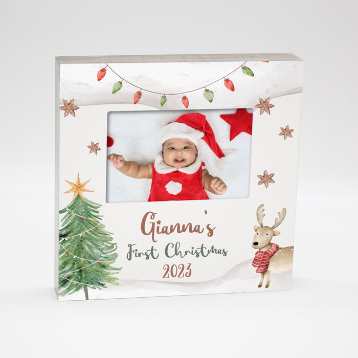 Personalized Baby's First Christmas Picture Frame