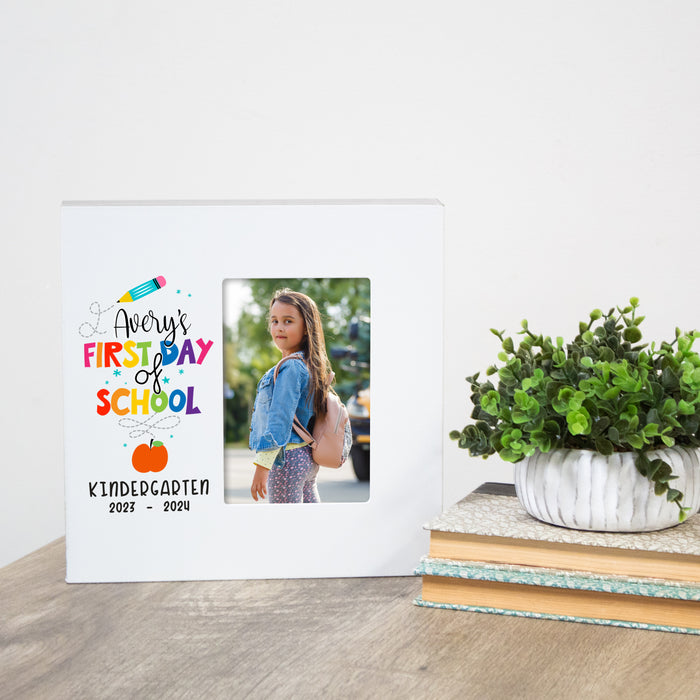 Personalized First Day of School Picture Frame