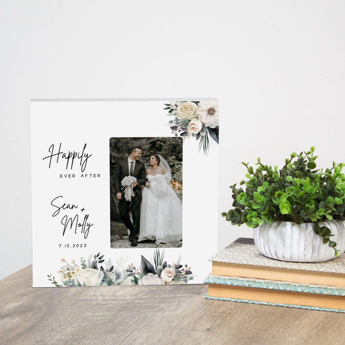 Personalized "Happily Ever After" Wedding Picture Frame