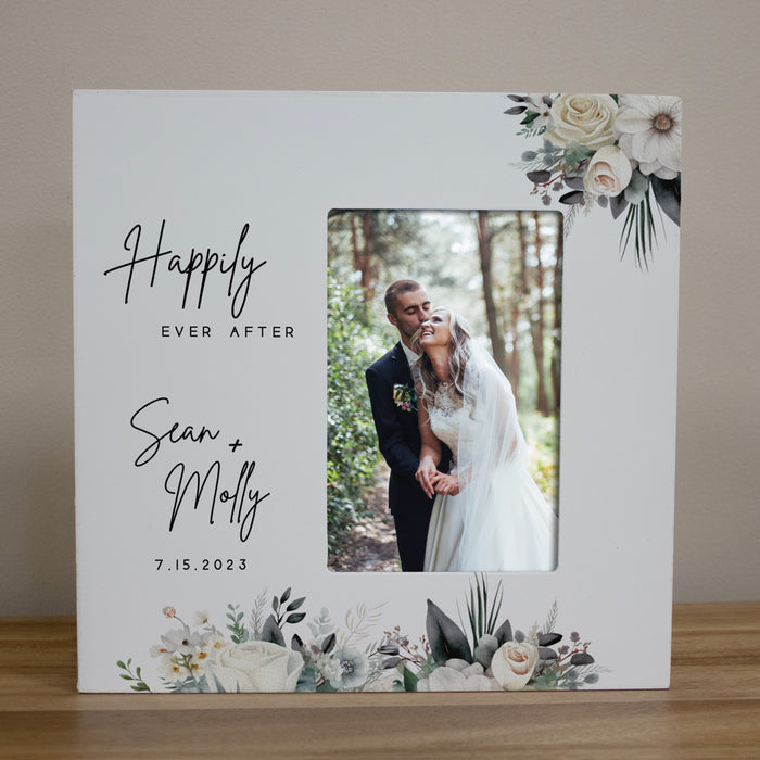 Personalized "Happily Ever After" Wedding Picture Frame