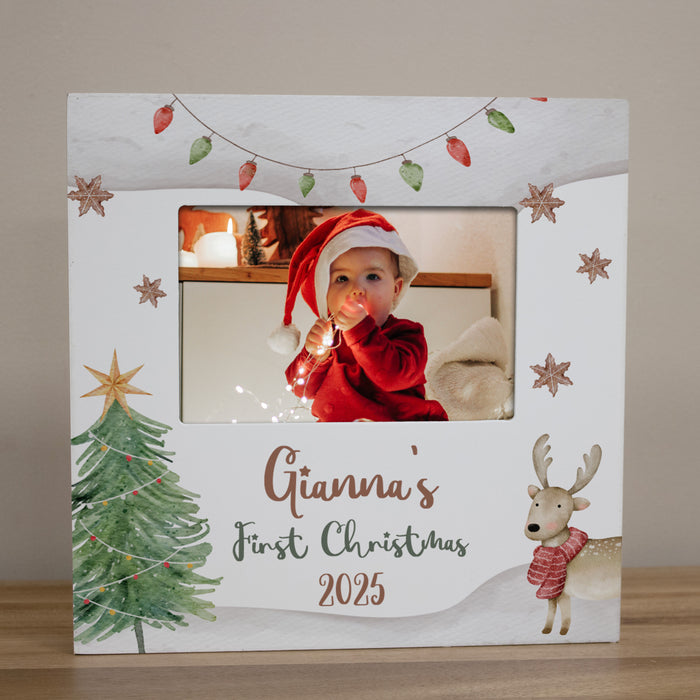 Personalized Baby's First Christmas Picture Frame