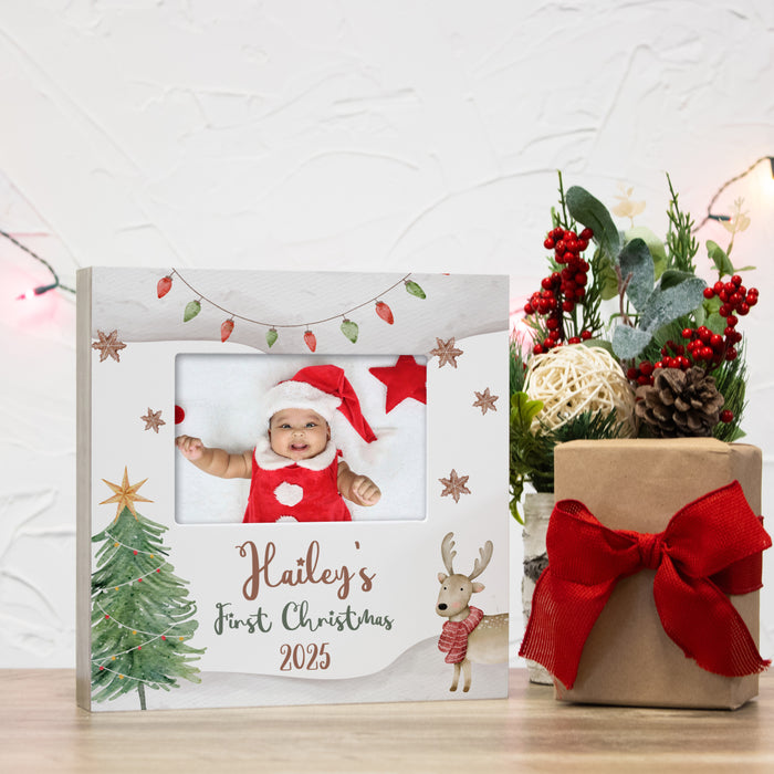 Personalized Baby's First Christmas Picture Frame