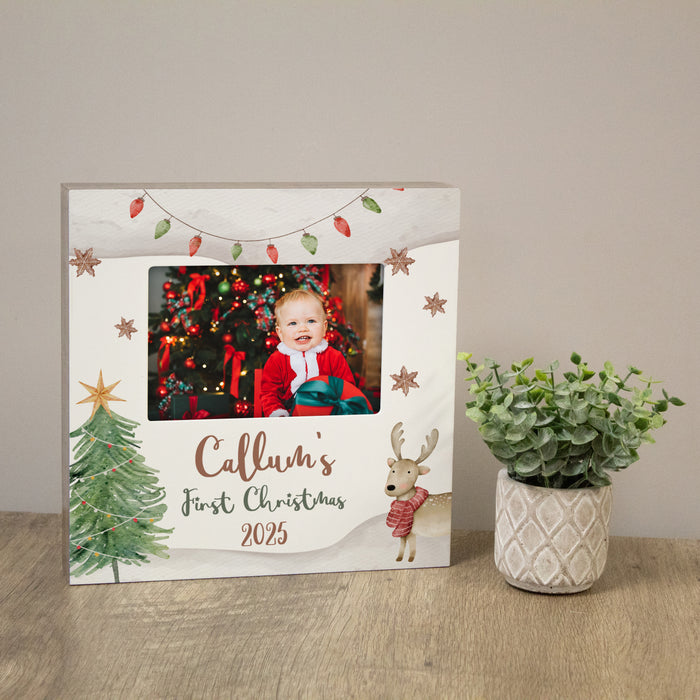 Personalized Baby's First Christmas Picture Frame