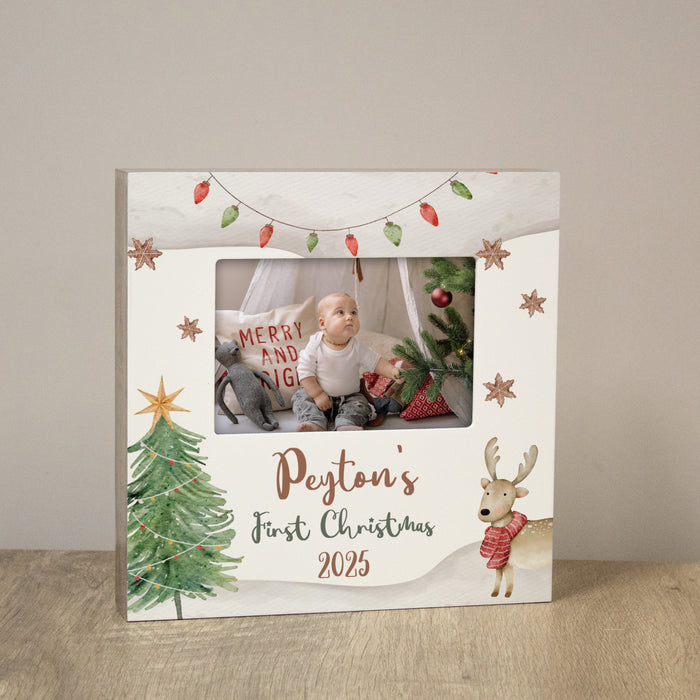 Personalized Baby's First Christmas Picture Frame