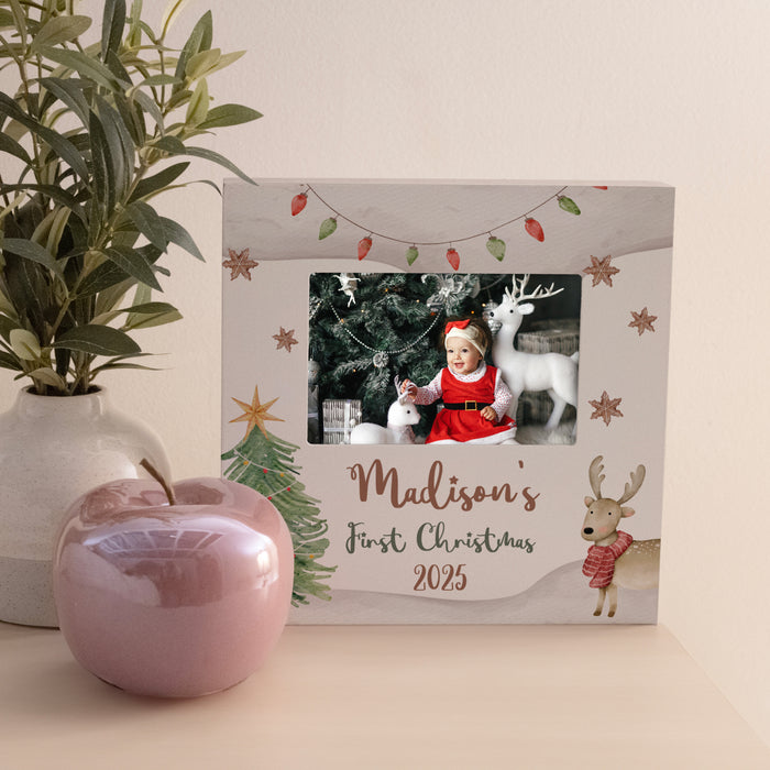 Personalized Baby's First Christmas Picture Frame