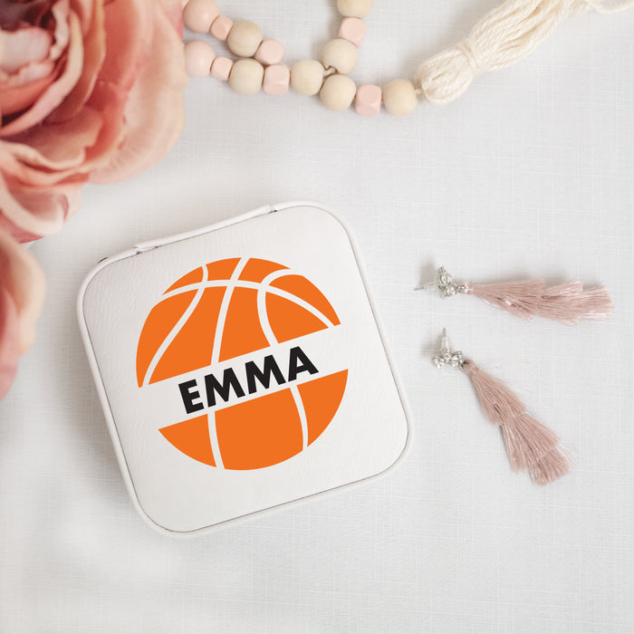 Personalized Basketball Travel Jewelry Box