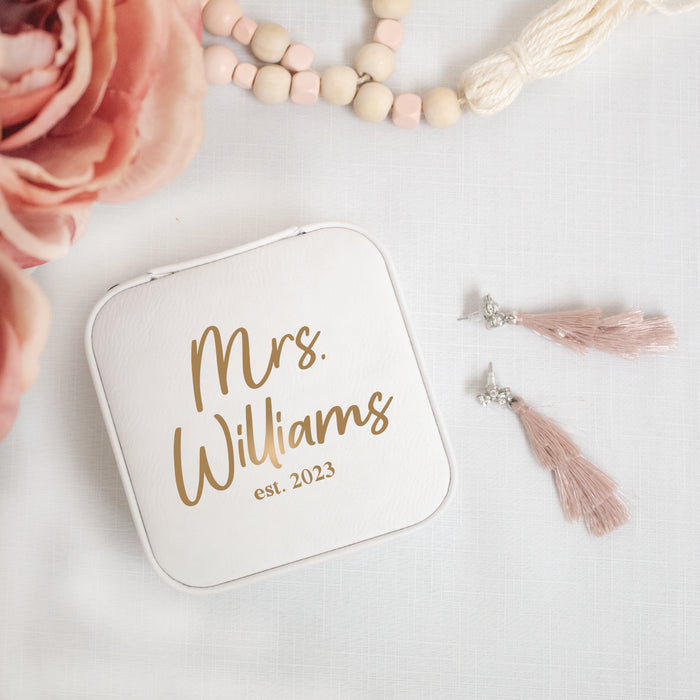 Personalized Mrs Jewelry Box