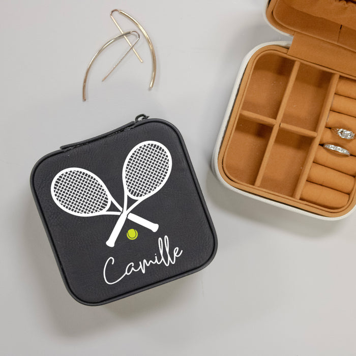 Personalized Tennis Travel Jewelry Box