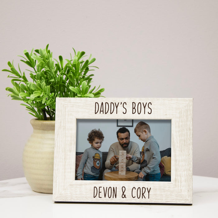 Personalized Daddy's Boys Picture Frame