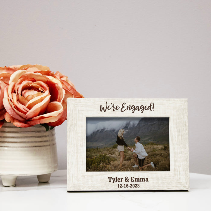 Personalized "We're Engaged" Engagement Picture Frame